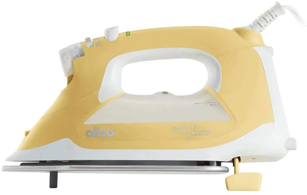 oliso Pro Smart Iron TG1100 Yellow For Sewers, Quilters & Crafters